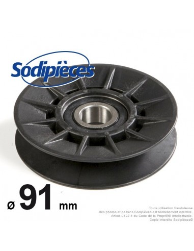 Poulie composite gorge en V Ø 91 mm