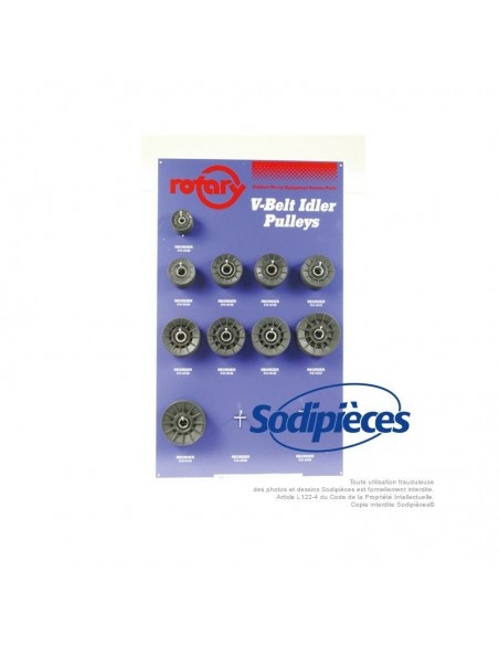 Poulies composite gorges en V. Assortiment de 2x10