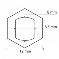 Adaptateur pour renvoi d'angle profil Stihl 6.5mm