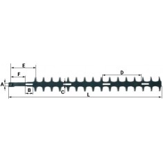 LAME TAILLE HAIE ACTIVE H23-S-T 75MM 2