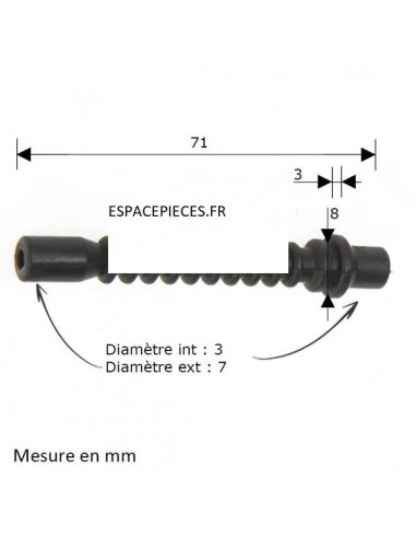 Durite d'impulsion pour Stihl 024, 026, 031, 032, MS240, MS260. N° 1113-141-8600