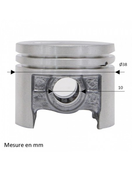Cylindre piston tronçonneuse Stihl 018/MS180 Ø 38 mm