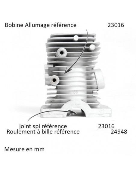 Cylindre piston tronçonneuse Stihl 018/MS180 Ø 38 mm