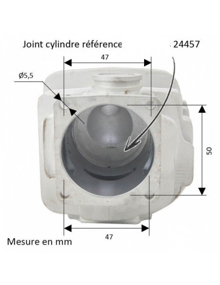 Cylindre piston diam 52mm pour Tronçonneuse STIHL 038AV Magnum - MS380