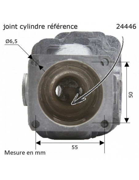 Cylindre piston tronçonneuse Stihl 046-MS460 Ø 52mm