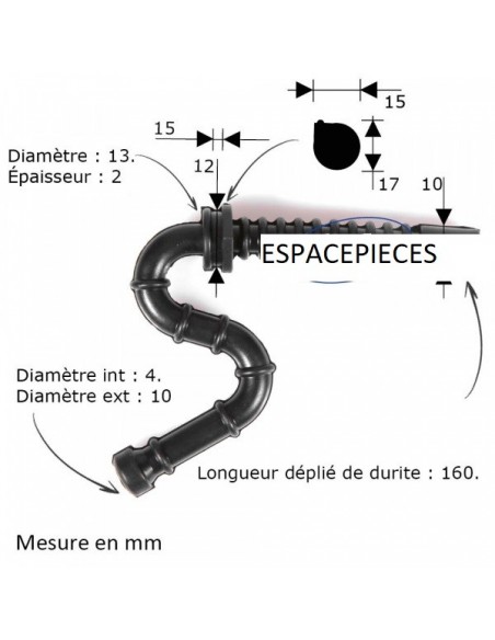 Durite essence pour tronconneuse Stihl 024, MS 240, MS 260