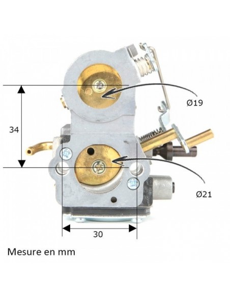 Carburateur Découpeuse à Béton Husqvarna PARTNER K750. Remplace : 503 28 32 09