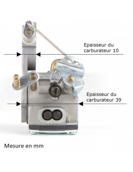 Carburateur Découpeuse à Béton Husqvarna PARTNER K750. Remplace : 503 28 32 09