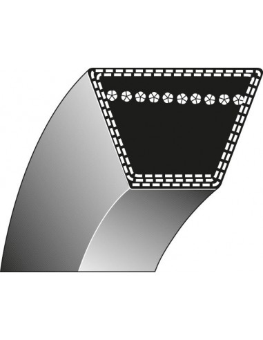 Courroie de tondeuse 4L63 Kevlar Trapézoïdale. 12,7 mm x 1600 mm