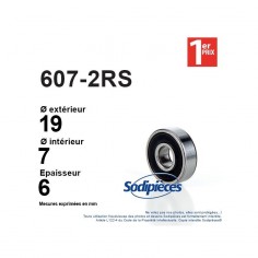 Roulement à billes 607-2RS 1er Prix. Double étanchéité