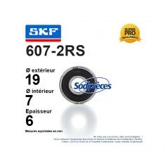 Roulement à billes 607-2RS SKF. Double étanchéité 2