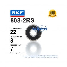 Roulement à billes 608-2RS SKF. Double étanchéité 2