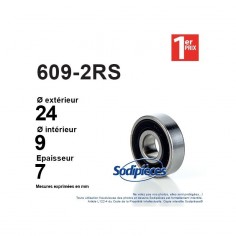 Roulement à billes 609-2RS 1er Prix. Double étanchéité