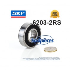 Roulement à billes 6203-2RS SKF. Double étanchéité 2