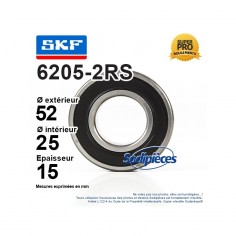 Roulement à billes 6205-2RS SKF. Double étanchéité 2