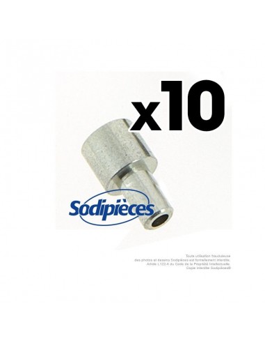 Butée de gaine creusée à 6 mm. Par 10