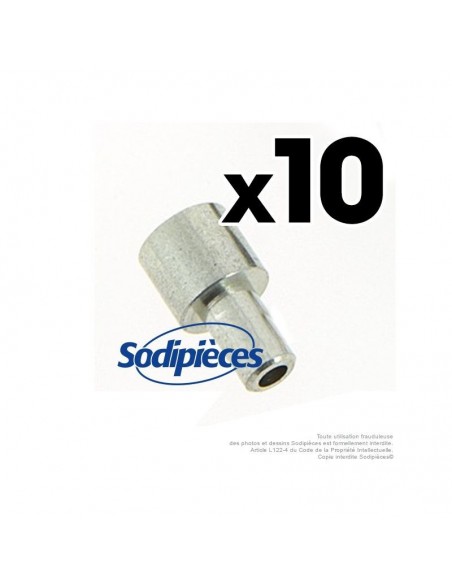 Butée de gaine creusée à 6 mm. Par 10