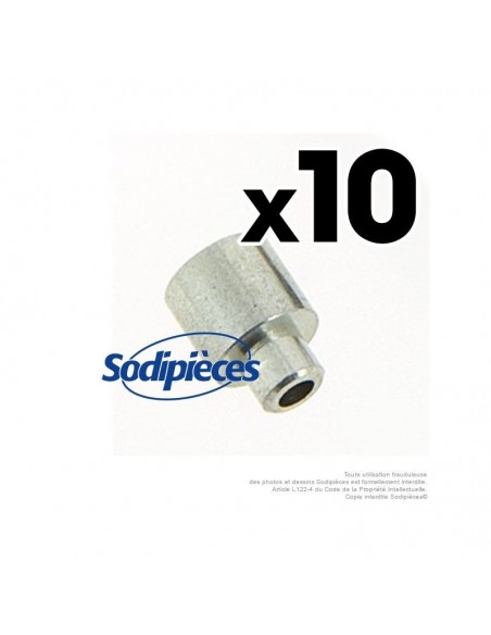 Butée de gaine creusée à 6,5 mm. Par 10