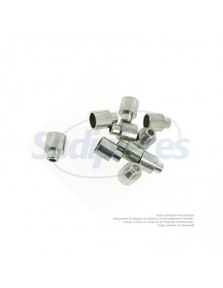 Butée de gaine creusée à 6,5 mm. Par 10