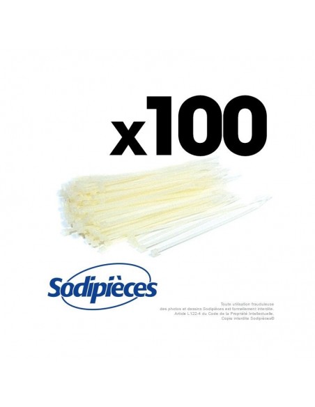 Collier de serrage autobloquant plastique. Par 100