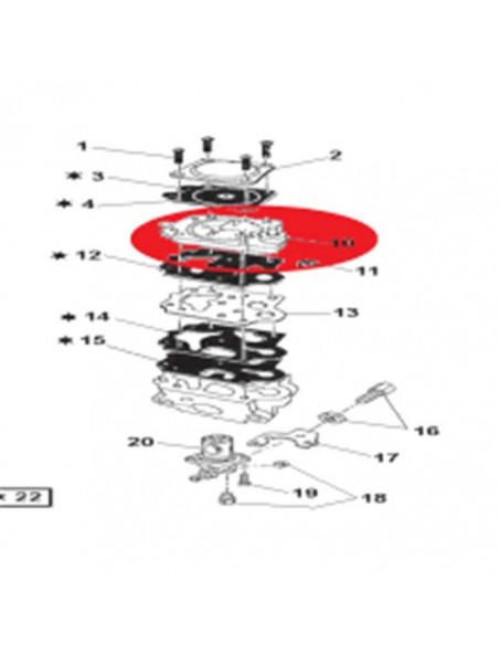 Corps de pompe pour carburateur ACTIVE