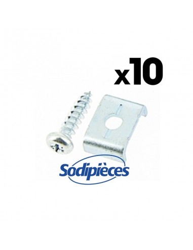Vis et plaquette de fixation pour gaine. Par 10