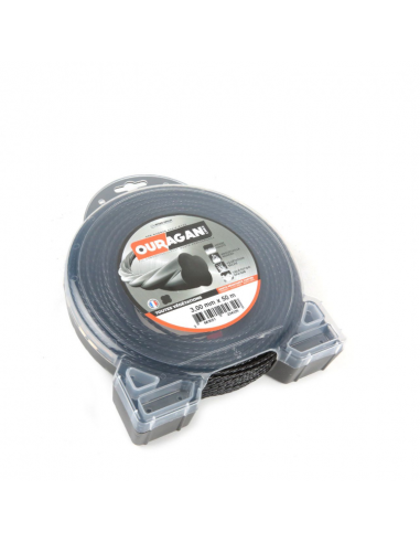 Fil débroussailleuse Ouragan 3 mm x 52 m. Spirale blister
