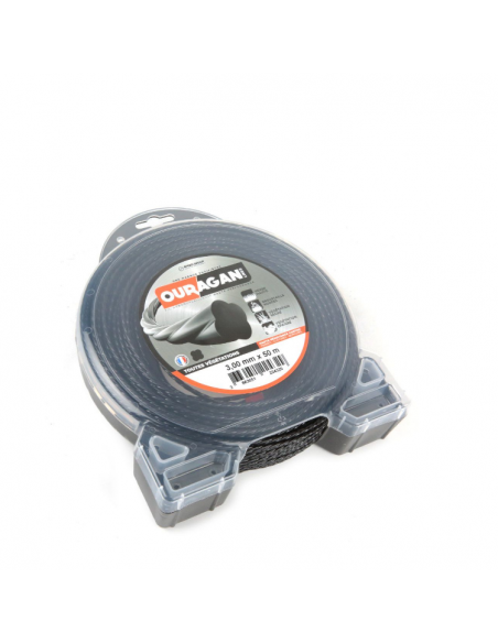 Fil débroussailleuse Ouragan 3 mm x 52 m. Spirale blister