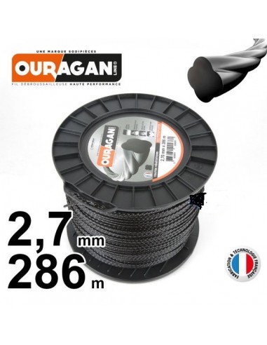 Fil débroussailleuse Ouragan 2.7 mm x 286 m. Bobine