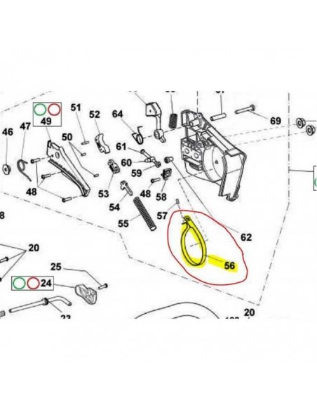 bande de frein de chaine seule Active 39.39