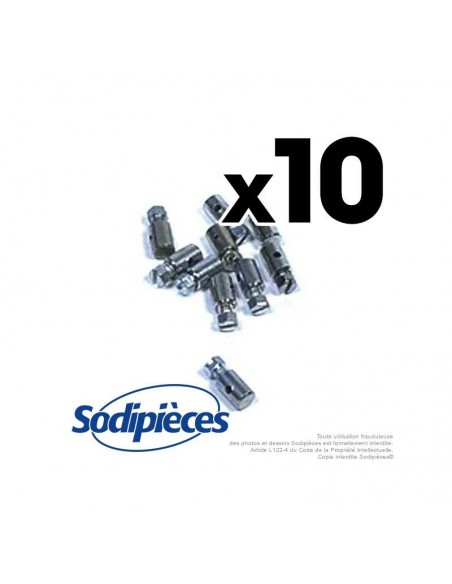 Serre câble pour cable jusqu'à Ø 2 mm. Ø butée 6 mm. Par 10