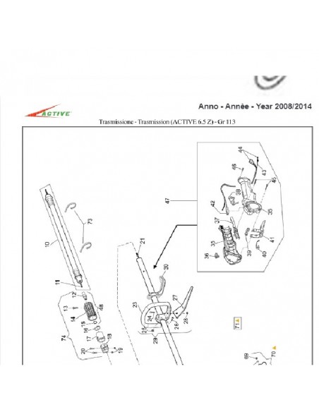 VIS M6 X 20 DEBROUSSAILLEUSE ACTIVE 6.5