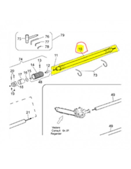 Flexible de transmission complet Debroussailleuse ACTIVE 6.5 Z