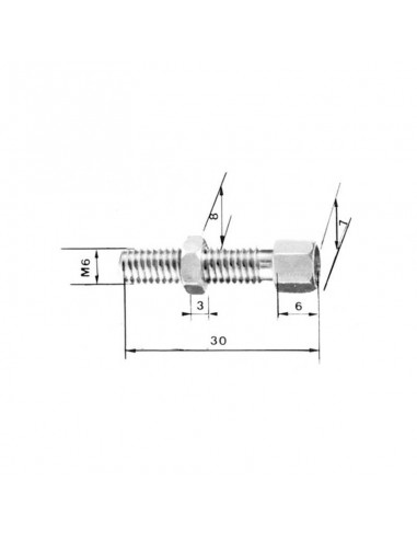 Vis de réglage pour gaine Ø 6,1 mm. Par 5