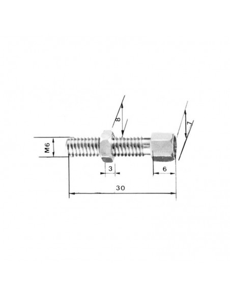 Vis de réglage pour gaine Ø 6,1 mm. Par 5
