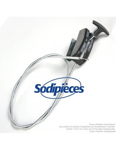 Manette de gaz avec couvercle plastique 1,25 m