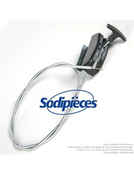 Manette de gaz avec couvercle plastique 1,25 m