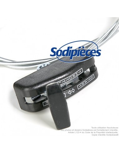 Manette de gaz avec couvercle plastique 1,80 m