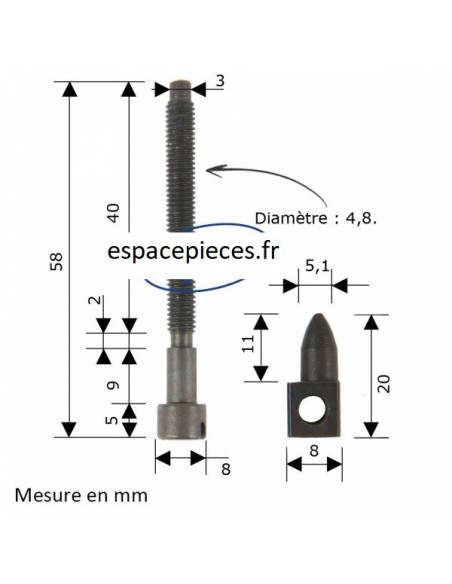 Vis de tension de chaîne tronçonneuse pour Husqvarna
