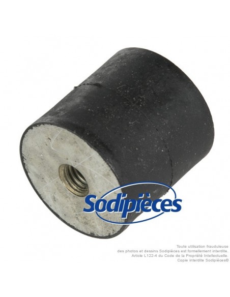 Silent bloc universel 25 x 25, Femelle M6, Femelle M6