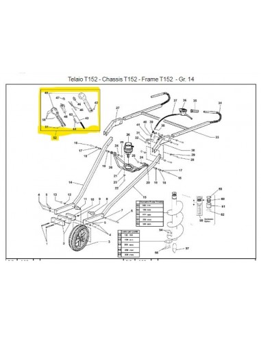 Poignee complete tariere Active