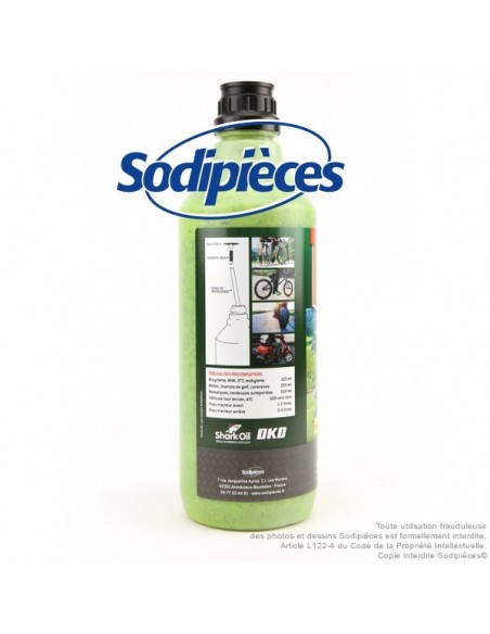 Préventif anti crevaison Shark Oil - OKO pour roue de tondeuse. 1 Litre.