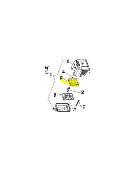 FILTRE A AIR MOUSSE DEBROUSSAILLEUSE ACTIVE