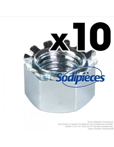 Ecrou pour vis de roue. Par 10