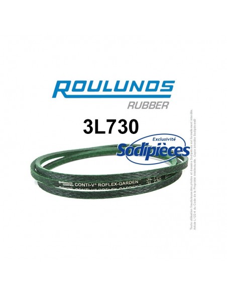 Courroie tondeuse 3L730 Roulunds Continental 9,5 x 6 x 1854 mm