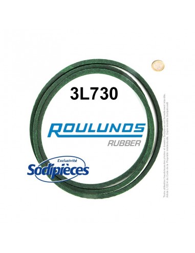 Courroie tondeuse 3L730 Roulunds Continental 9,5 x 6 x 1854 mm
