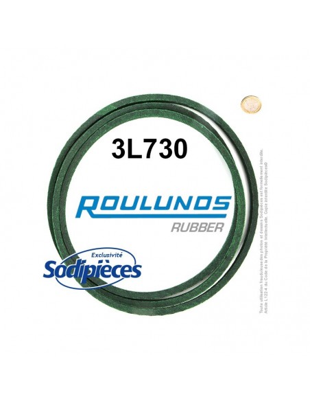 Courroie tondeuse 3L730 Roulunds Continental 9,5 x 6 x 1854 mm