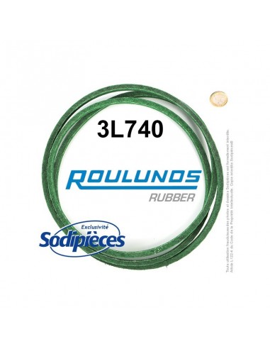 Courroie tondeuse 3L740 Roulunds Continental 9,5 x 6 x 1880 mm