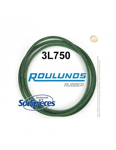 Courroie tondeuse 3L750 Roulunds Continental 9,5 x 6 x 1905 mm