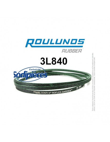 Courroie tondeuse 3L840 Roulunds Continental 9,5 x 6 x 2134 mm